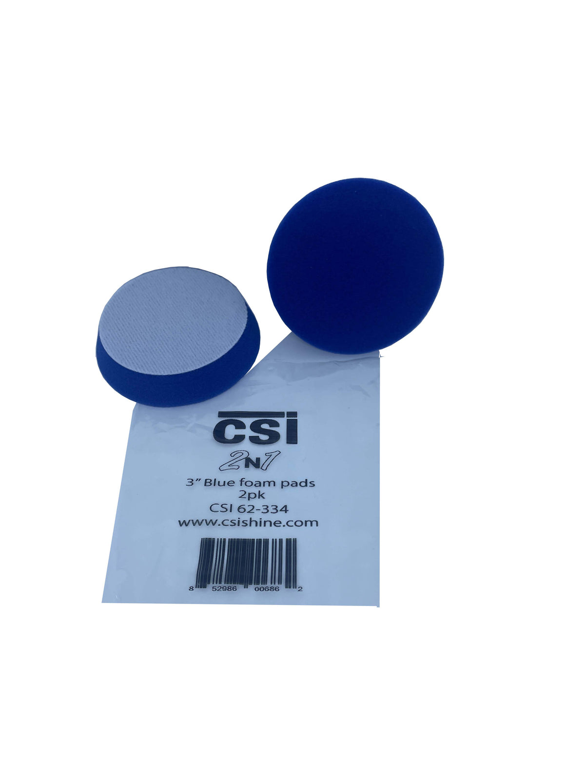 CSI 62-334 3&quot;velcro Blue 2n1 pads (two per pack)